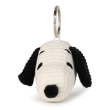 SNOOPY - SNOOPY HEAD CORDUROY KEYCHAIN | CREAM (4.5CM)
