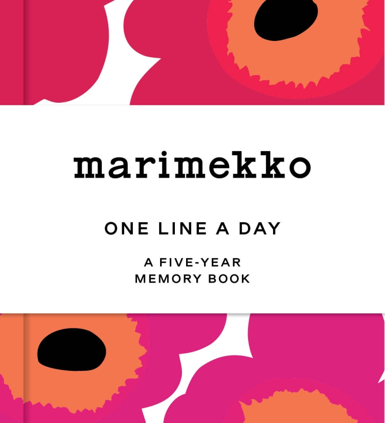 Marimekko One Line a Day five-year memory book in red Unikko poppy print