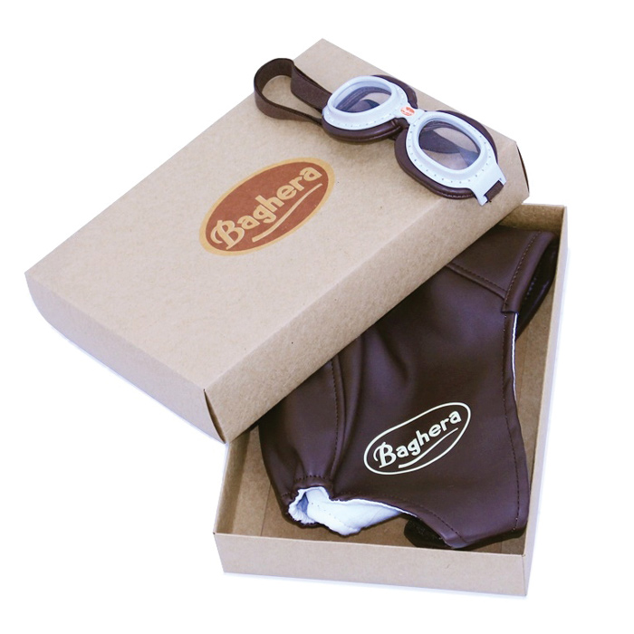 BAGHERA - RACE KIT | LEATHER RACING CAP & GOGGLES SET