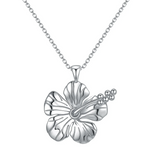 MTL - HIBISCUS NECKLACE STERLING SILVER