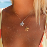 MTL - HIBISCUS NECKLACE STERLING SILVER