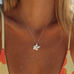 MTL - HIBISCUS NECKLACE STERLING SILVER