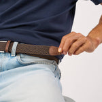 BILLYBELT Elastic Braided Belt Havana