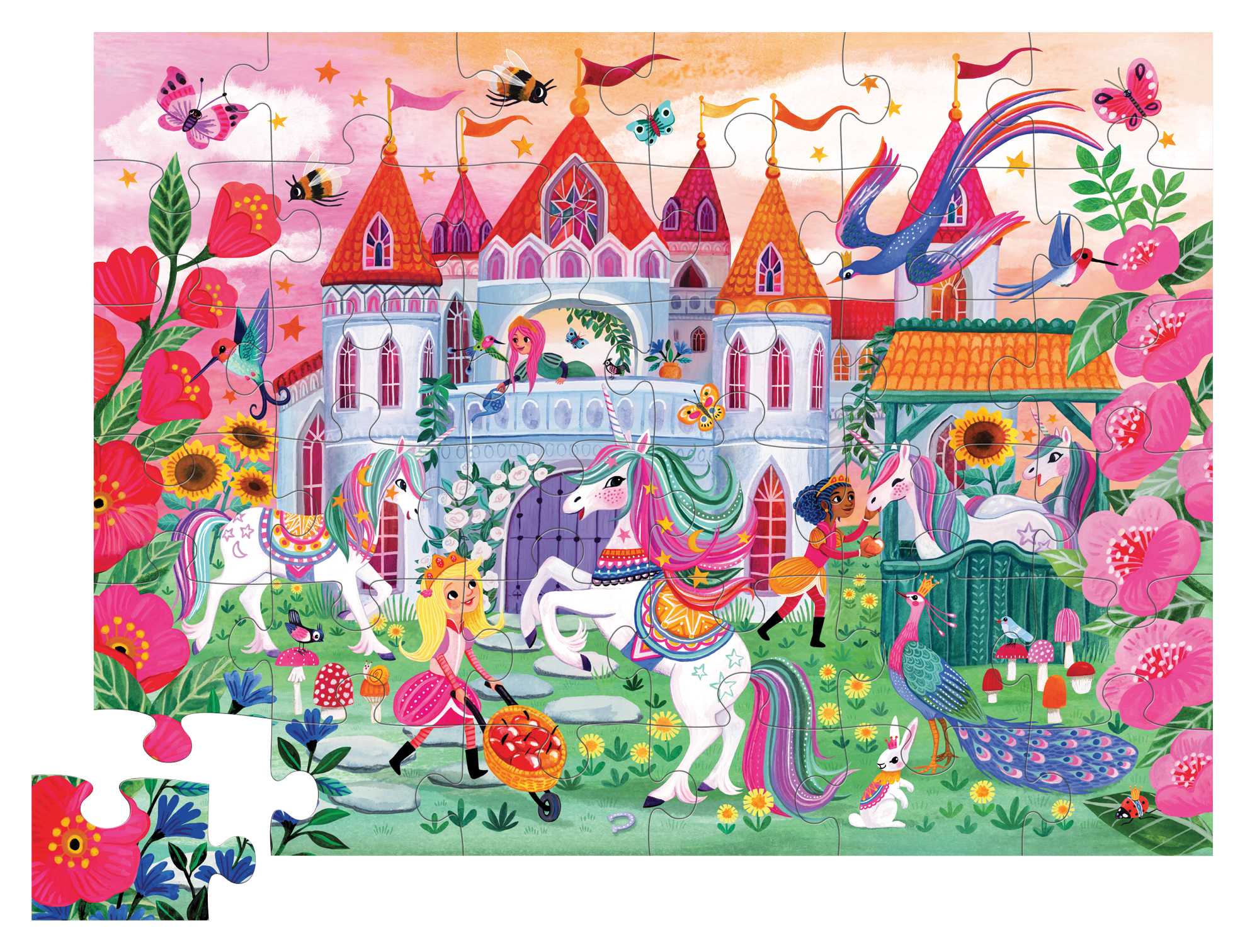 CROCODILE CREEK - CLASSIC FLOOR PUZZLE 36 PC | UNICORN CASTLE