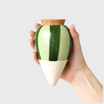 PEPIN - OLLA SELF-WATERING POT | GREEN + GREEN STRIPES