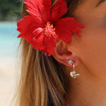 MTL - HIBISCUS STUDS STERLING SILVER