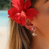 MTL - HIBISCUS STUDS STERLING SILVER