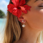MTL - HIBISCUS STUDS STERLING SILVER