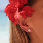 MTL - HIBISCUS STUDS STERLING SILVER