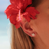 MTL - HIBISCUS STUDS STERLING SILVER