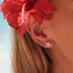 MTL - HIBISCUS STUDS STERLING SILVER