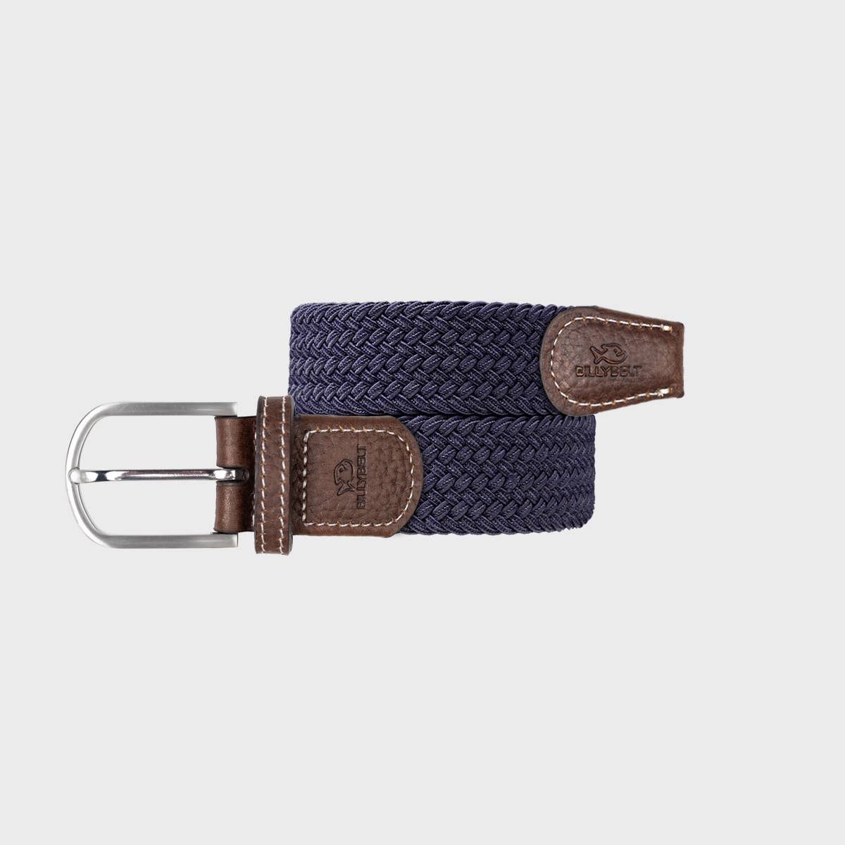 BILLYBELT Elastic Braided Belt Navy Blue