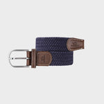 BILLYBELT Elastic Braided Belt Navy Blue