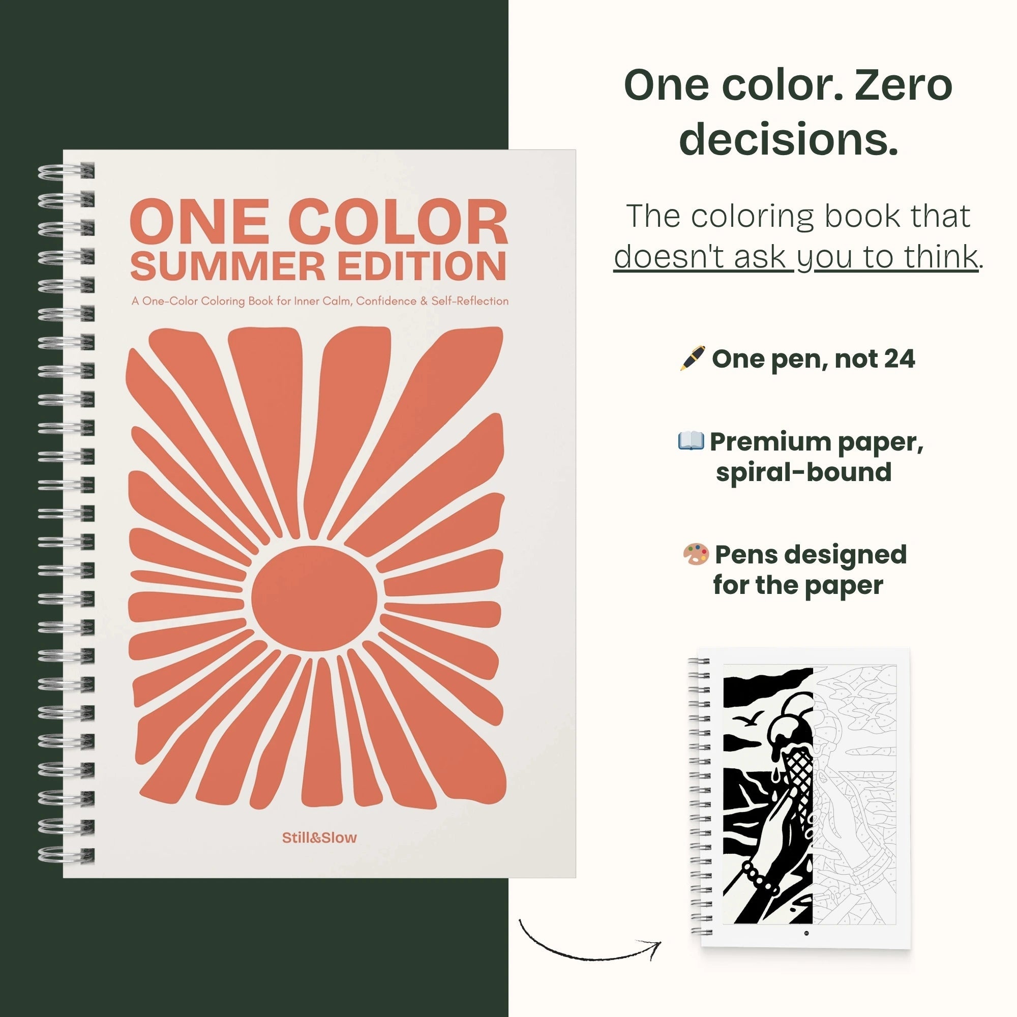 Still&Slow One Colour Colouring Book Summer Edition