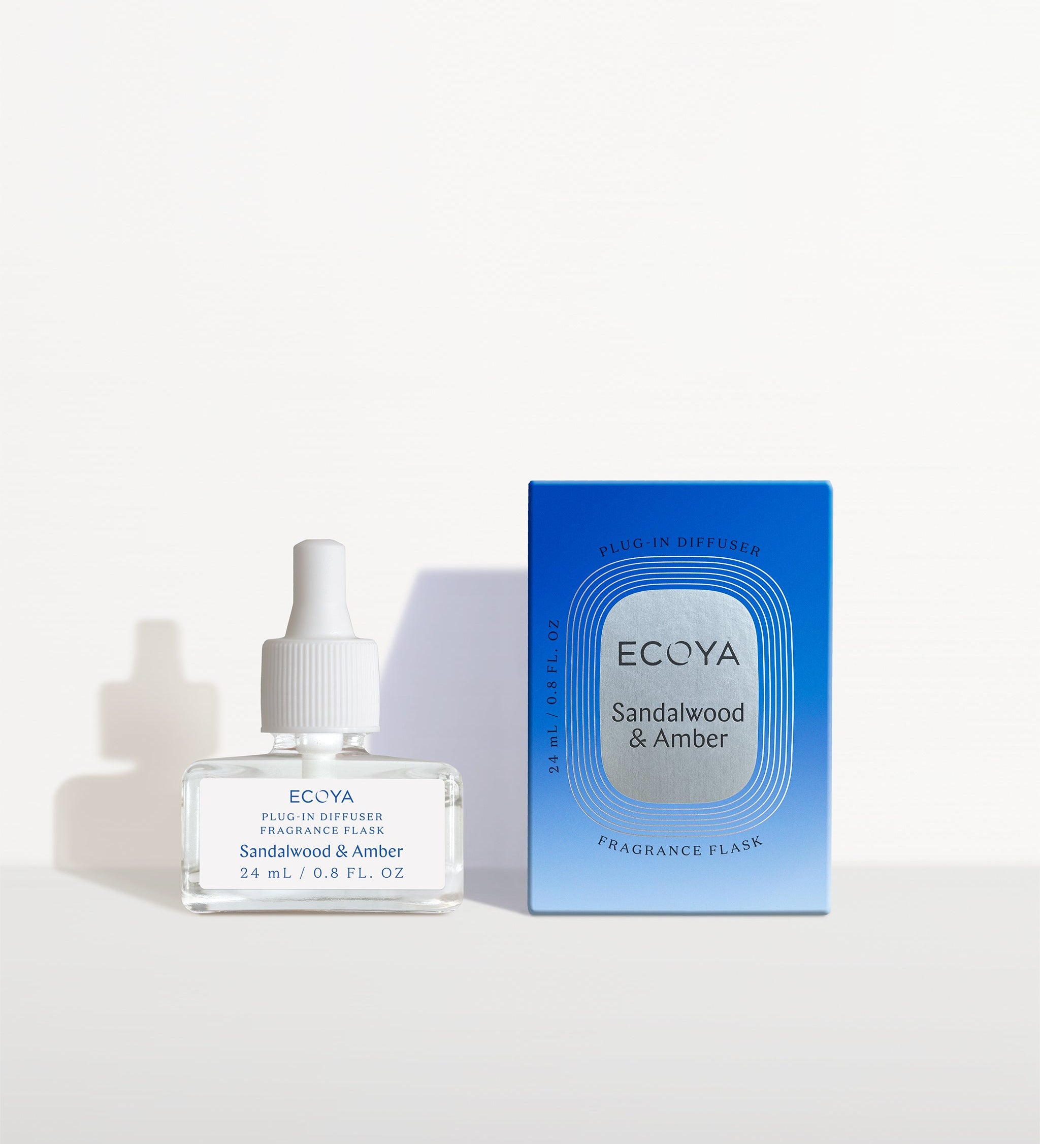 ECOYA Sandalwood & Amber Plug-In Diffuser Fragrance Flask