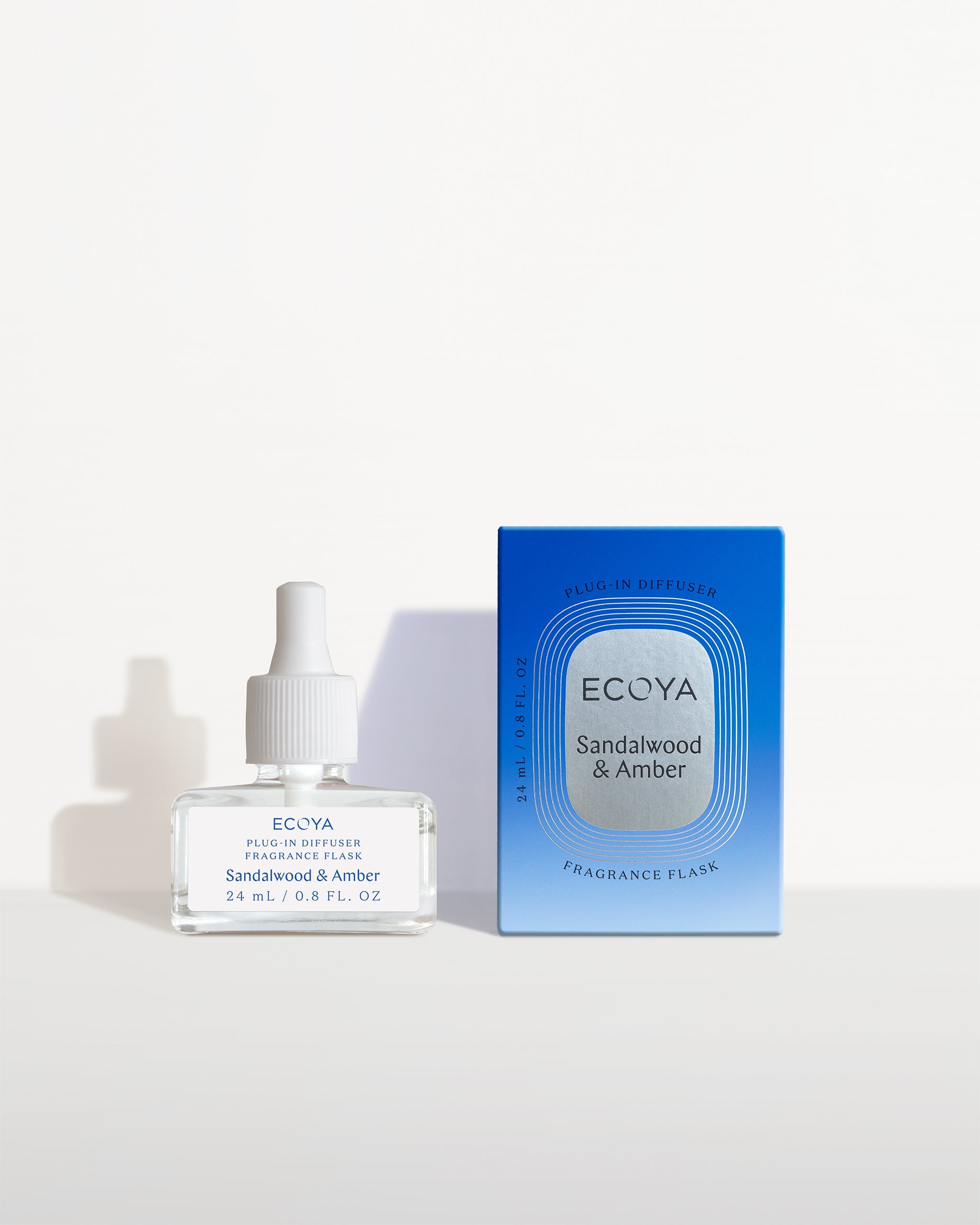 ECOYA Sandalwood & Amber Plug-In Diffuser Fragrance Flask