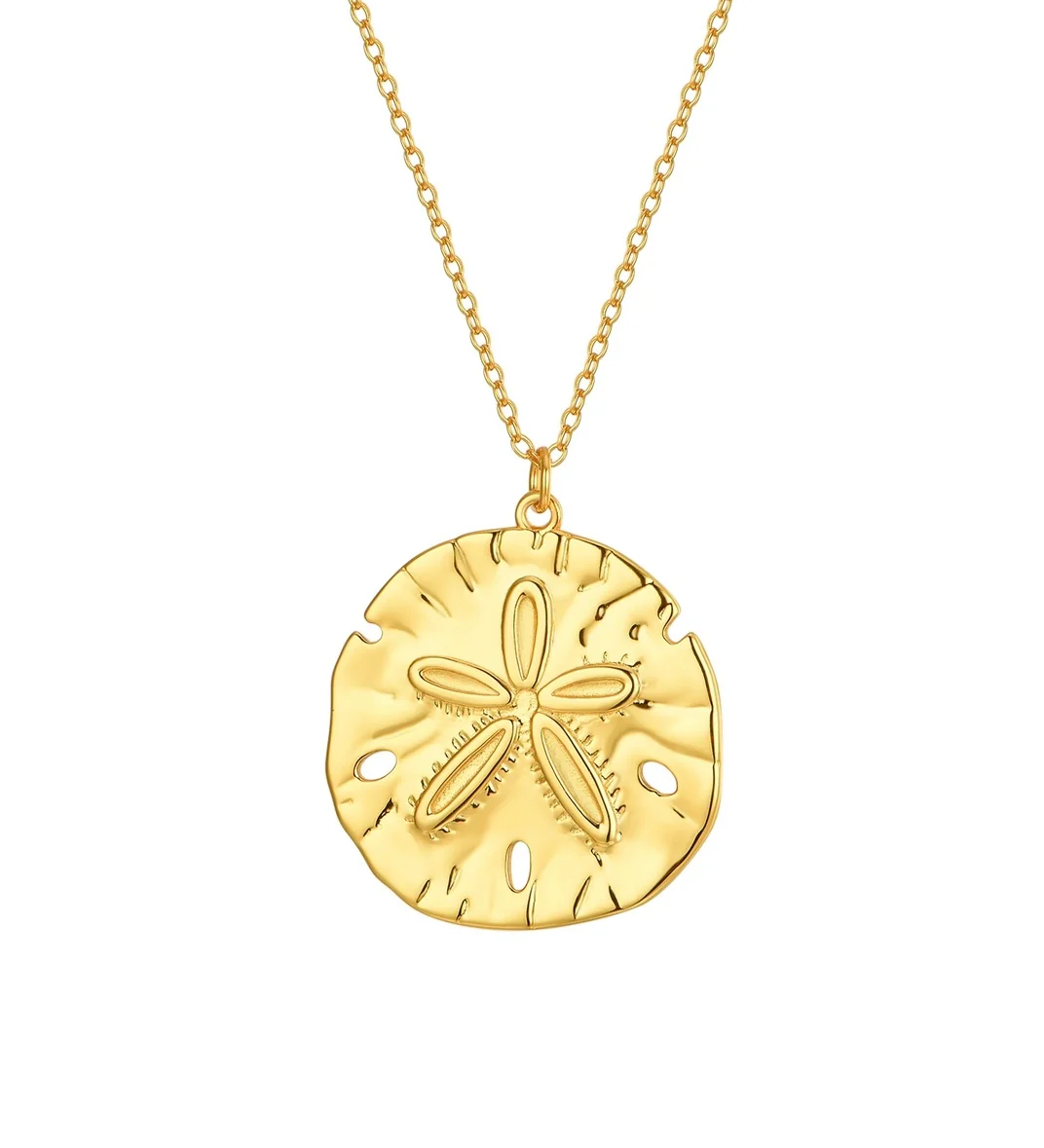 MTL - SAND DOLLAR NECKLACE IN 18K GOLD