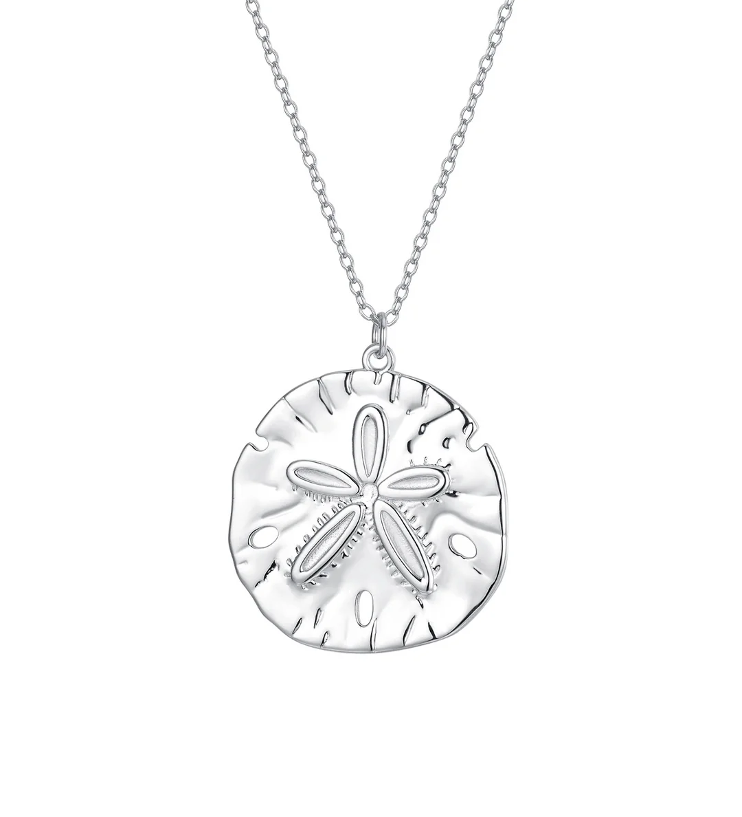 MTL - SAND DOLLAR NECKLACE IN STERLING SILVER