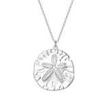 MTL - SAND DOLLAR NECKLACE IN STERLING SILVER