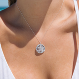 MTL - SAND DOLLAR NECKLACE IN STERLING SILVER