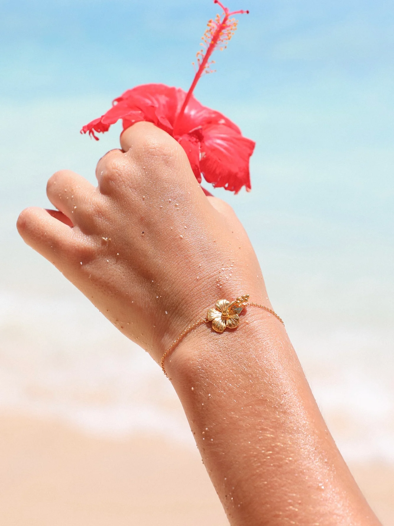 MTL - HIBISCUS BRACELET 18K GOLD VERMEIL