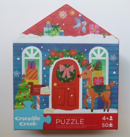 CROCODILE CREEK - FLAT HOUSE PUZZLE 50 PC | SANTA'S WORKSHOP