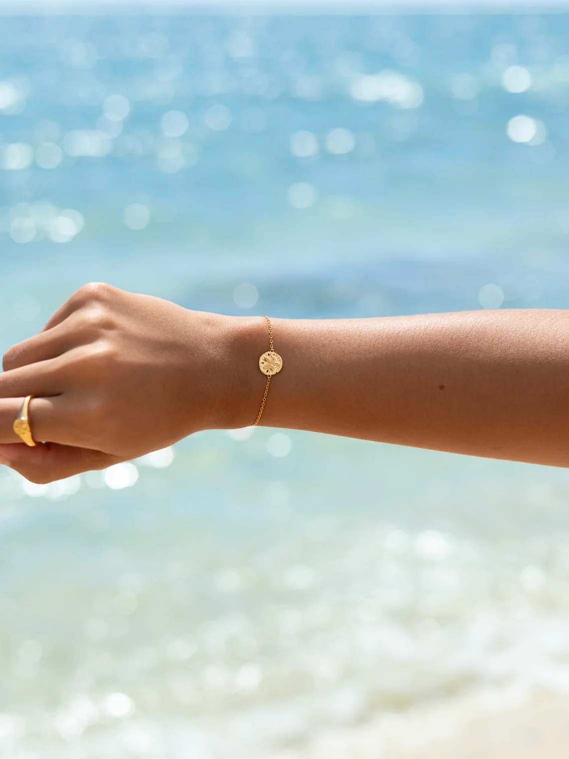 MTL - SAND DOLLAR BRACELET IN 18K GOLD