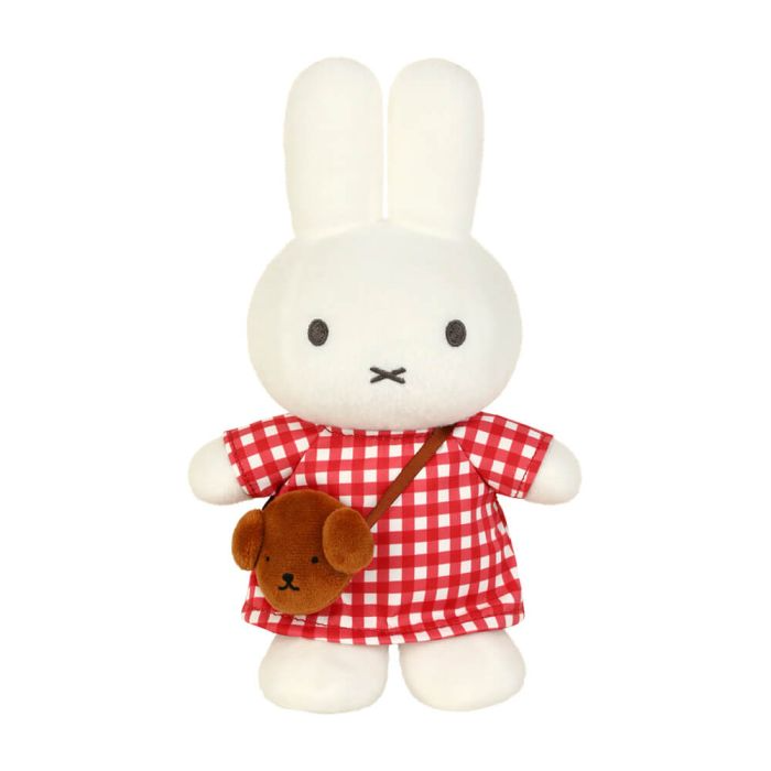 MIFFY - CHECKERED DRESS WITH SNUFFY BAG | 24CM