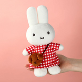 MIFFY - CHECKERED DRESS WITH SNUFFY BAG | 24CM