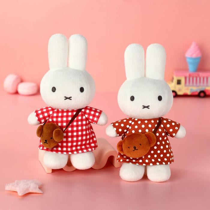 MIFFY - CHECKERED DRESS WITH SNUFFY BAG | 24CM