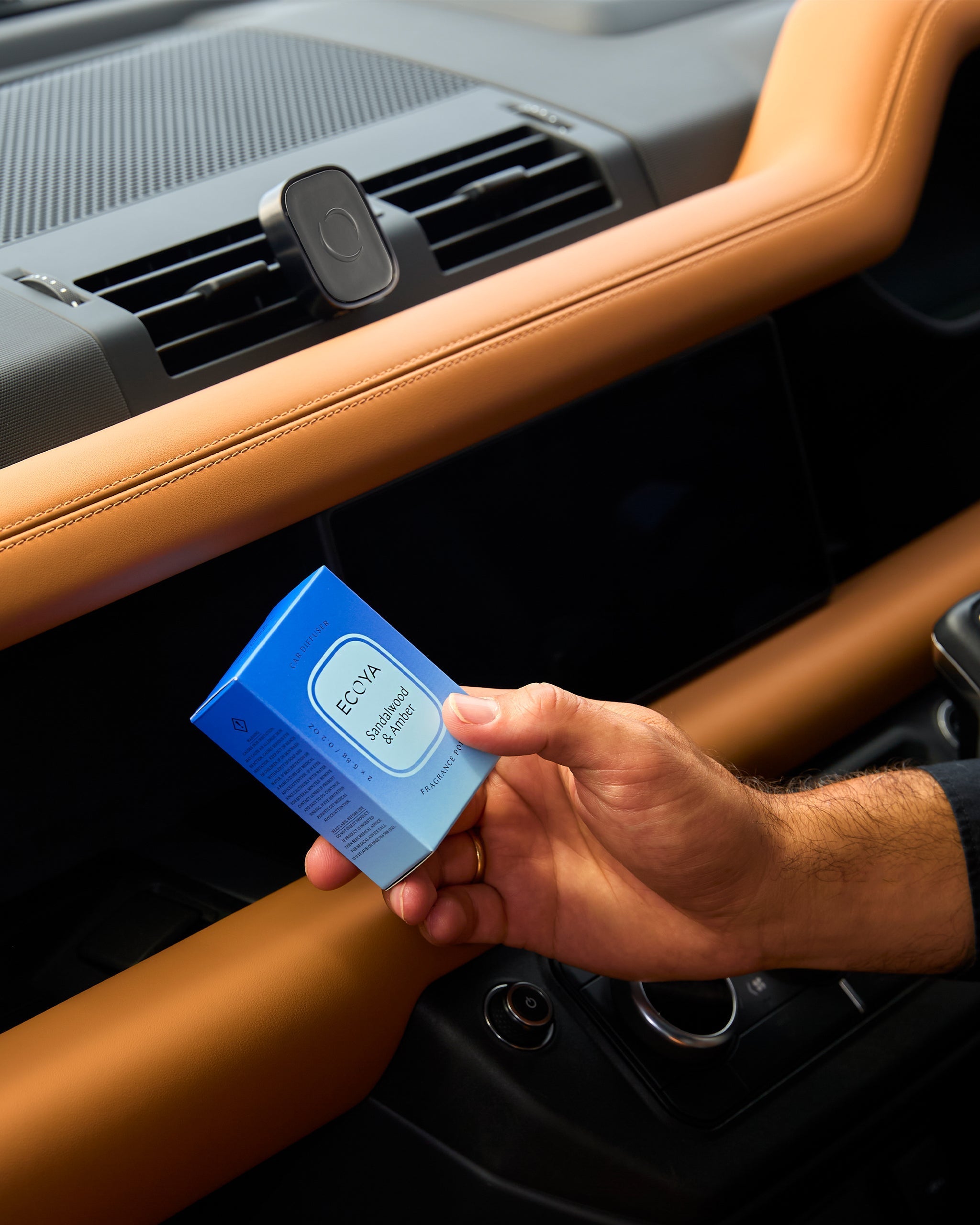 ECOYA Sandalwood & Amber Car Diffuser Fragrance Pods