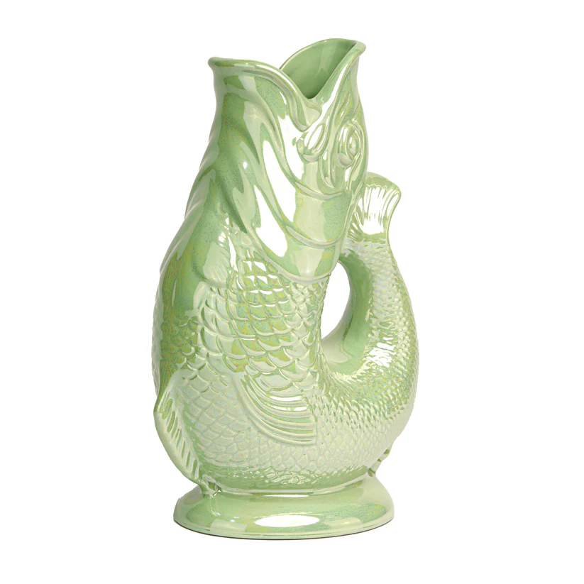 THE ORIGINAL GLUGGLE JUG FACTORY - ORIGINAL GLUGGLE JUG (XL) | PISTACHIO LUSTRE 