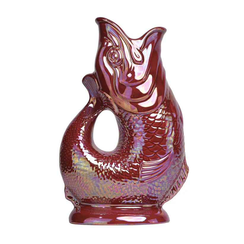THE ORIGINAL GLUGGLE JUG FACTORY - ORIGINAL GLUGGLE JUG (XL) | CRANBERRY LUSTRE