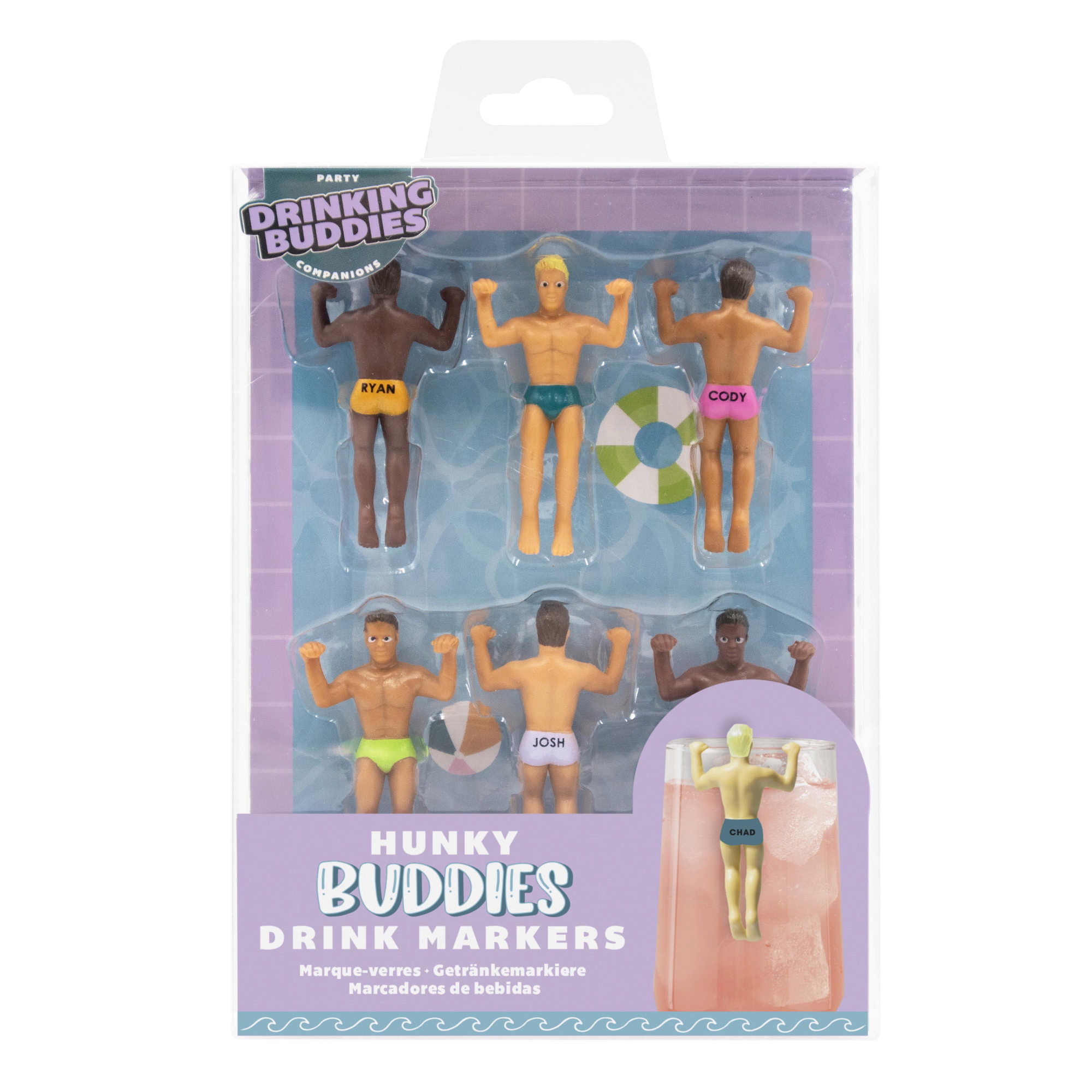 NPW - HUNKY BUDDIES DRINK MARKERS-SET