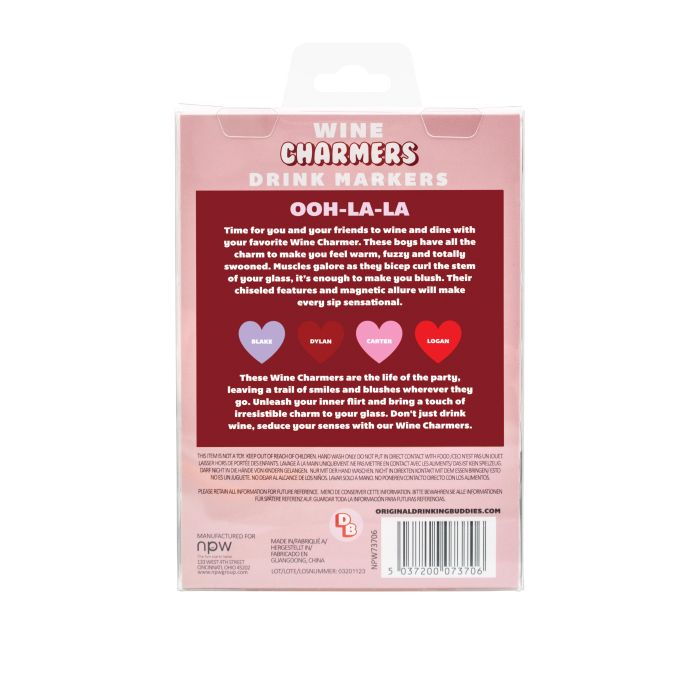 NPW - WINE CHARMERS DRINK MARKERS (SET OF 4)