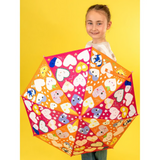 FLOSS & ROCK - COLOUR CHANGING UMBRELLA | HEARTS | LARGE