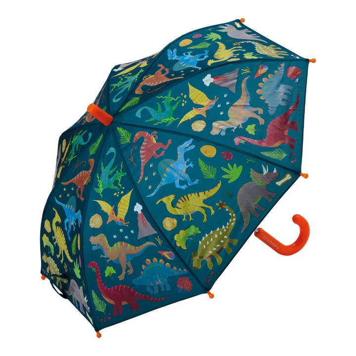 FLOSS & ROCK - COLOUR CHANGING UMBRELLA | DINOSAUR