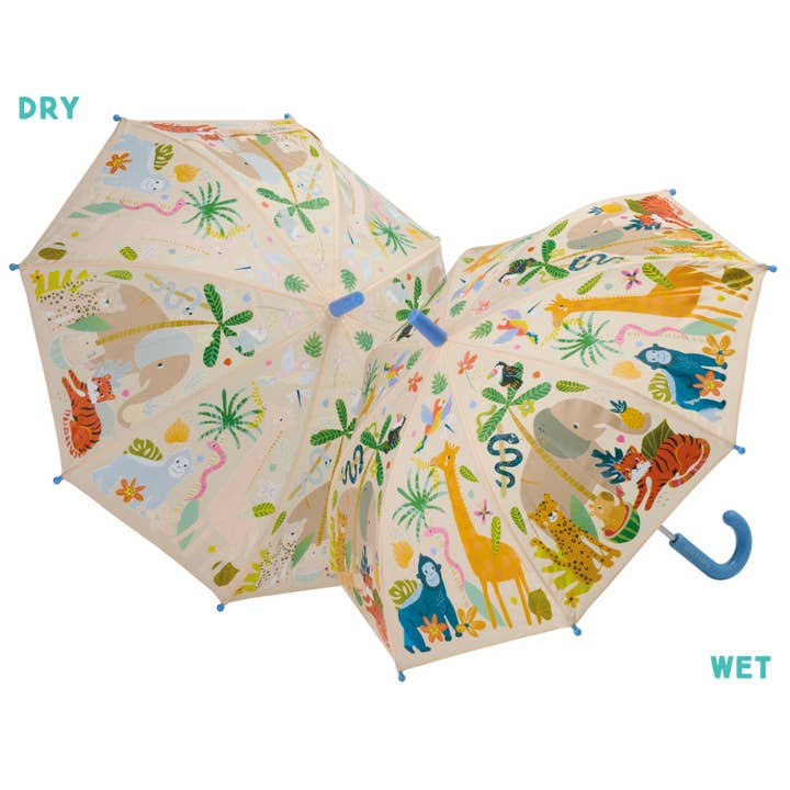 FLOSS & ROCK - COLOUR CHANGING UMBRELLA | JUNGLE