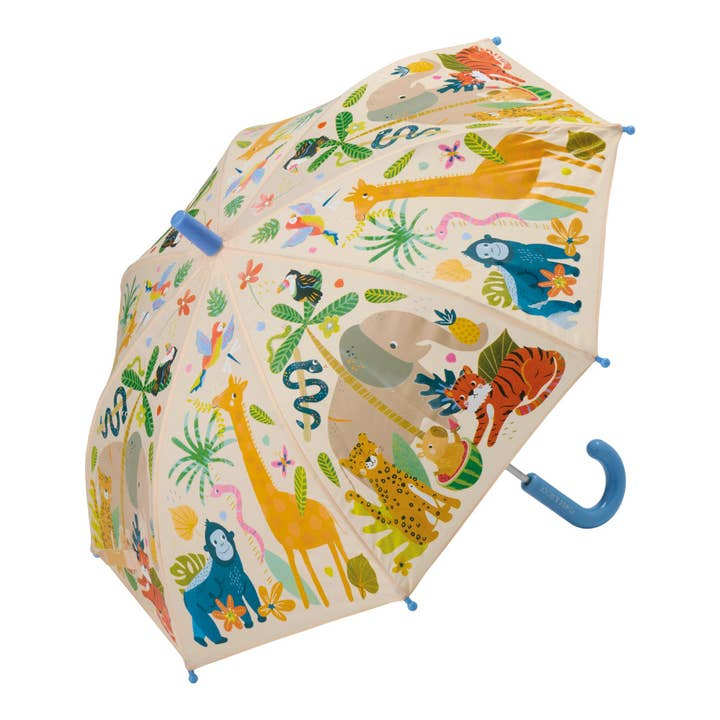 FLOSS & ROCK - COLOUR CHANGING UMBRELLA | JUNGLE