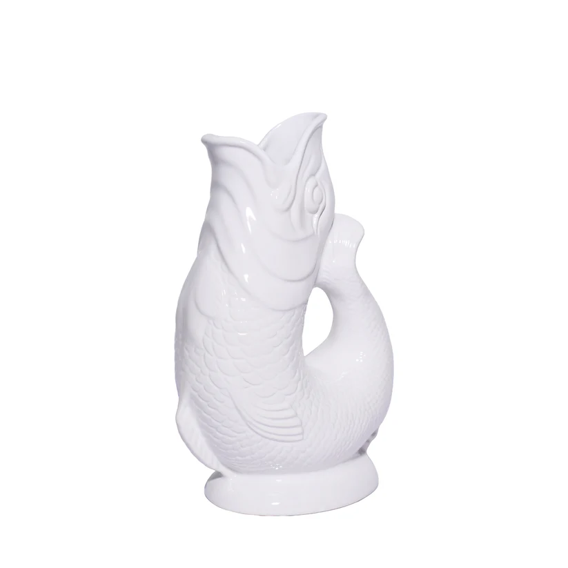 THE ORIGINAL GLUGGLE JUG FACTORY - ORIGINAL GLUGGLE JUG (XL) | WHITE