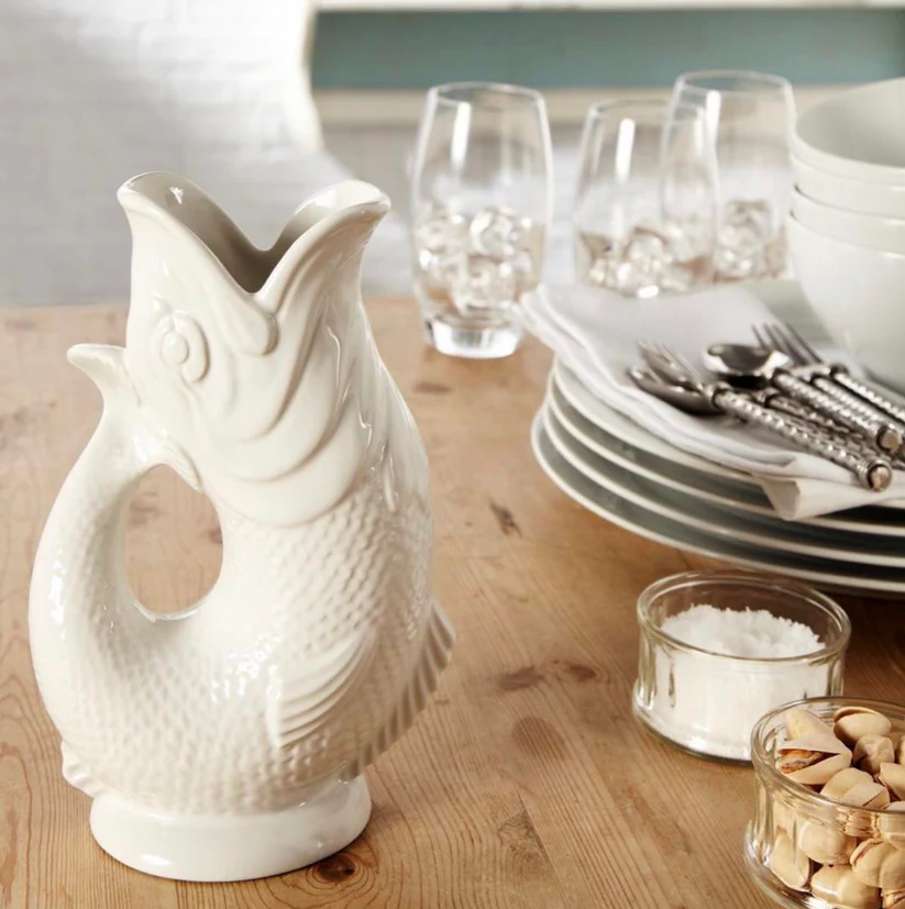 THE ORIGINAL GLUGGLE JUG FACTORY - ORIGINAL GLUGGLE JUG (XL) | WHITE