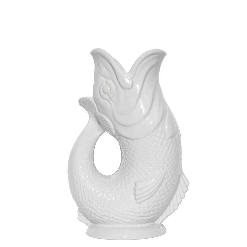 THE ORIGINAL GLUGGLE JUG FACTORY - ORIGINAL GLUGGLE JUG (XL) | WHITE