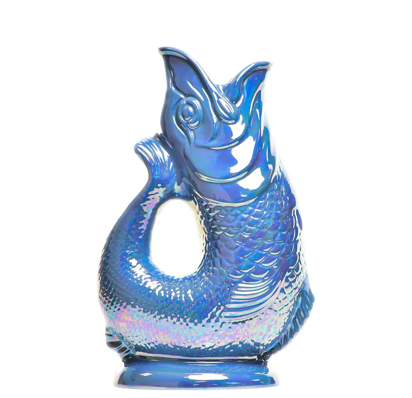 THE ORIGINAL GLUGGLE JUG FACTORY - ORIGINAL GLUGGLE JUG (XL) | SEA BLUE LUSTRE