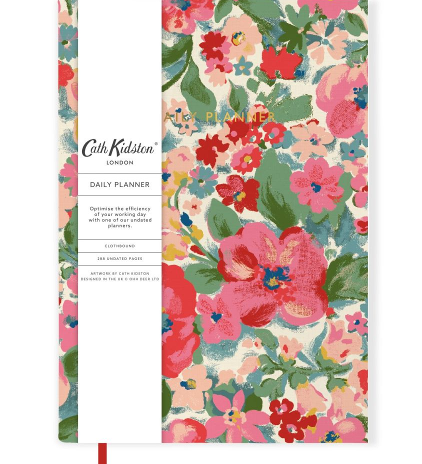 CATH KIDSTON - A5 SOFT CLOTH COVER DAILY PLANNER | PAINTERLY FLORAL