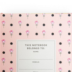 CATH KIDSTON - A5 HARD CLOTH COVER NOTEBOOK | SLATE GREY FLORAL