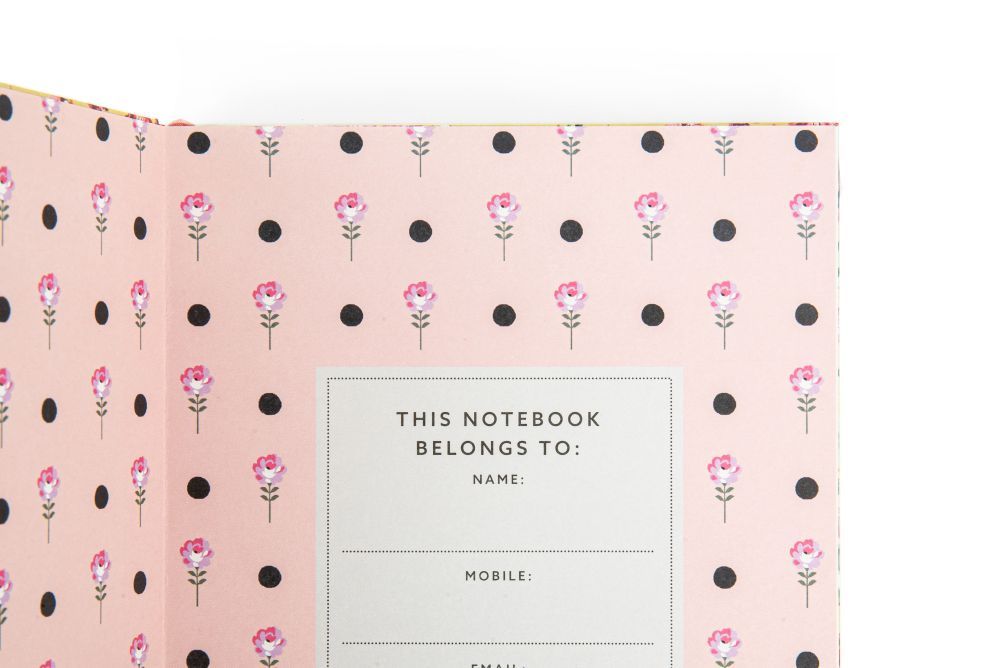 CATH KIDSTON - A5 SOFT CLOTH COVER NOTEBOOK | PAINTED PANSIES