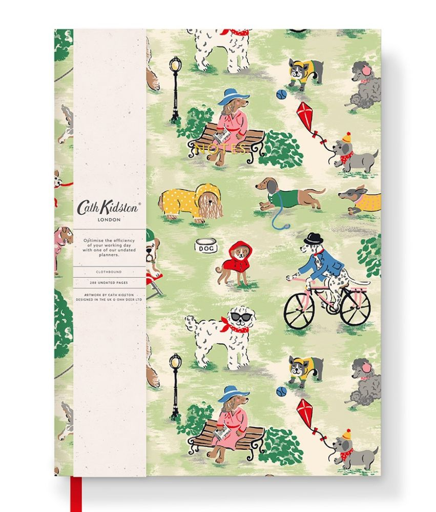 CATH KIDSTON -  A5 SOFT CLOTH COVER NOTEBOOK | DOGS IN THE PARK