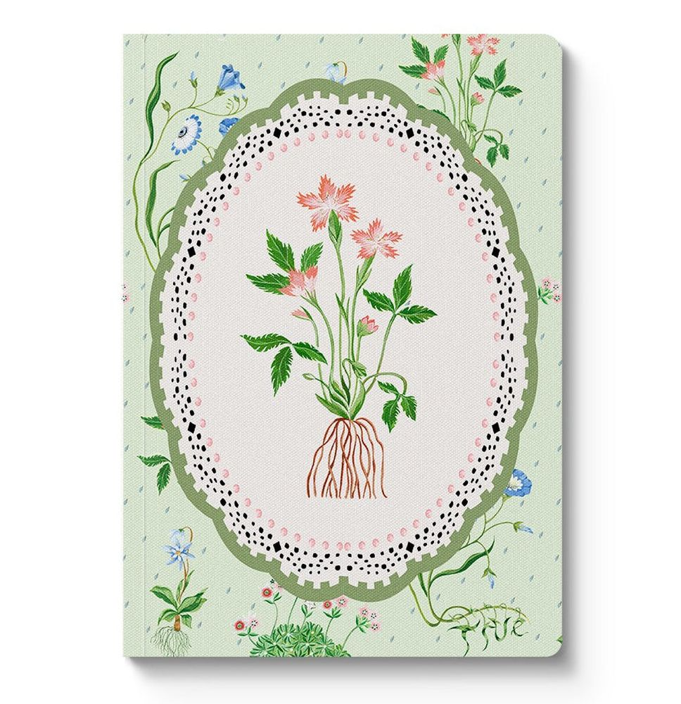 CATH KIDSTON - A5 TEXTURED SOFT COVER NOTEBOOK | GREEN ROOTS VIGNETTE