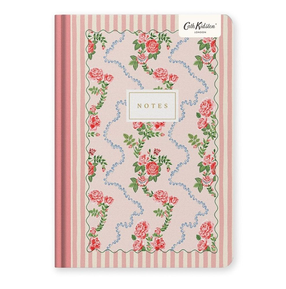 CATH KIDSTON - A5 TEXTURED SOFT COVER NOTEBOOK | ROSE FLUTTER VIGNETTE