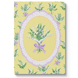 CATH KIDSTON - A5 TEXTURED SOFT COVER NOTEBOOK | YELLOW LILY OF THE VALLEY VIGNETTE